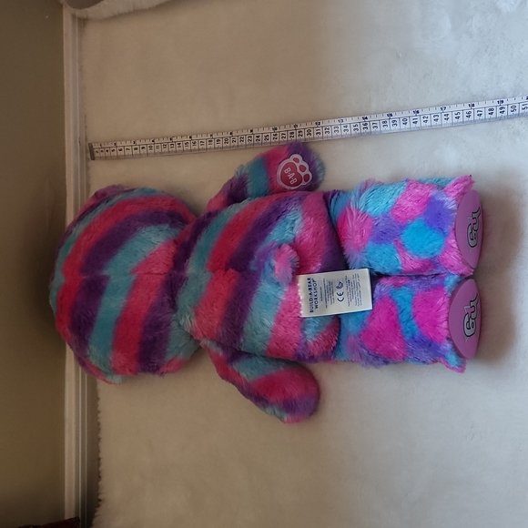 Build A Bear 18" Heartables Kiki Panda Safari Stripe Pink Purple Blue BAB - Picture 9 of 12